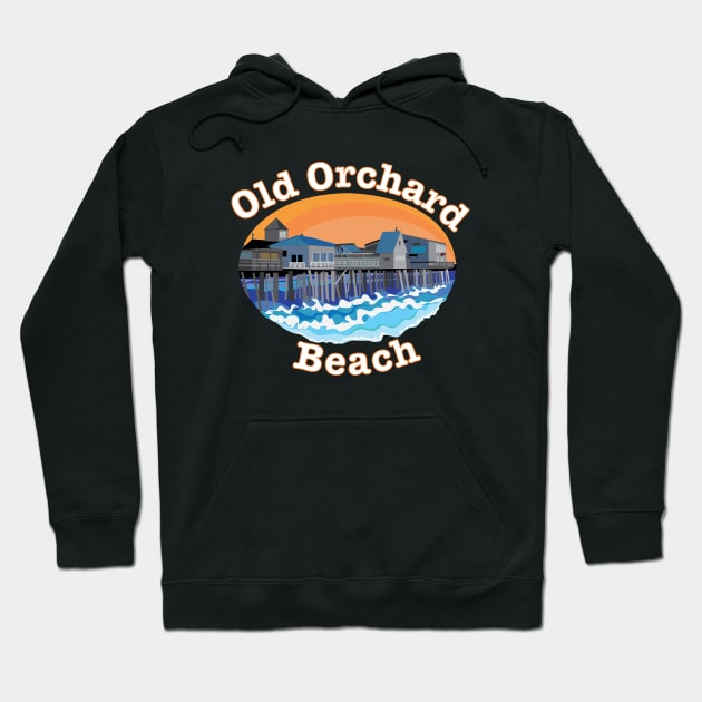 Old Orchard Beach Hoodie by ACGraphics